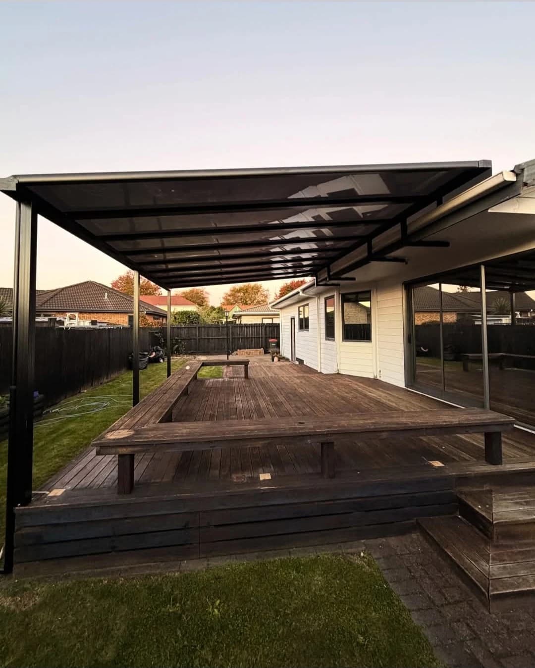 Canopy built by Ultratec Builders — photo shared by the client in her Google review